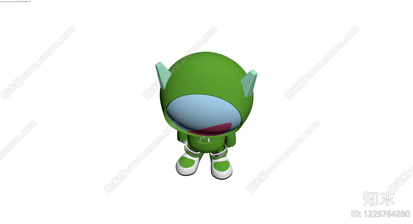 绿色卡通角色模型3D模型下载【ID:1229764280】