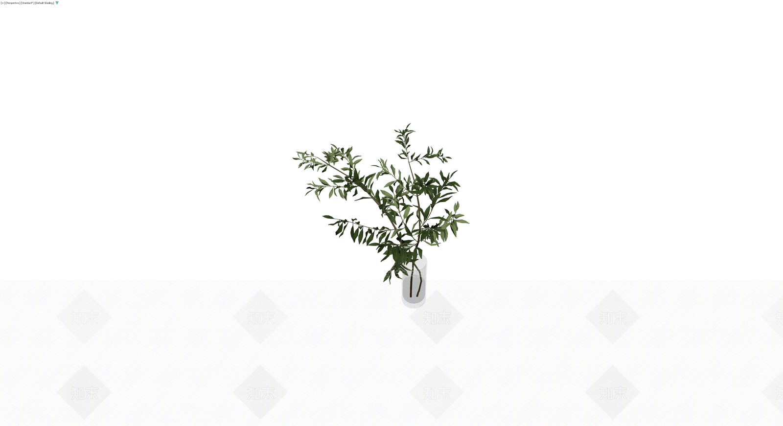 玻璃瓶插橄榄枝3D模型下载【ID:1230418896】
