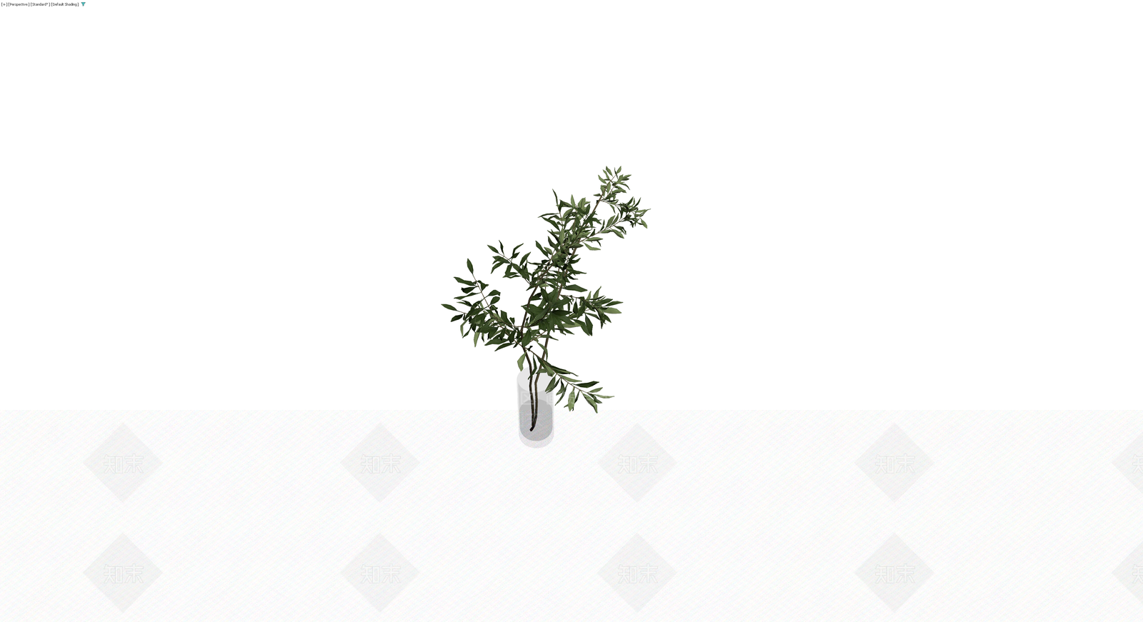 玻璃瓶插橄榄枝3D模型下载【ID:1230418896】