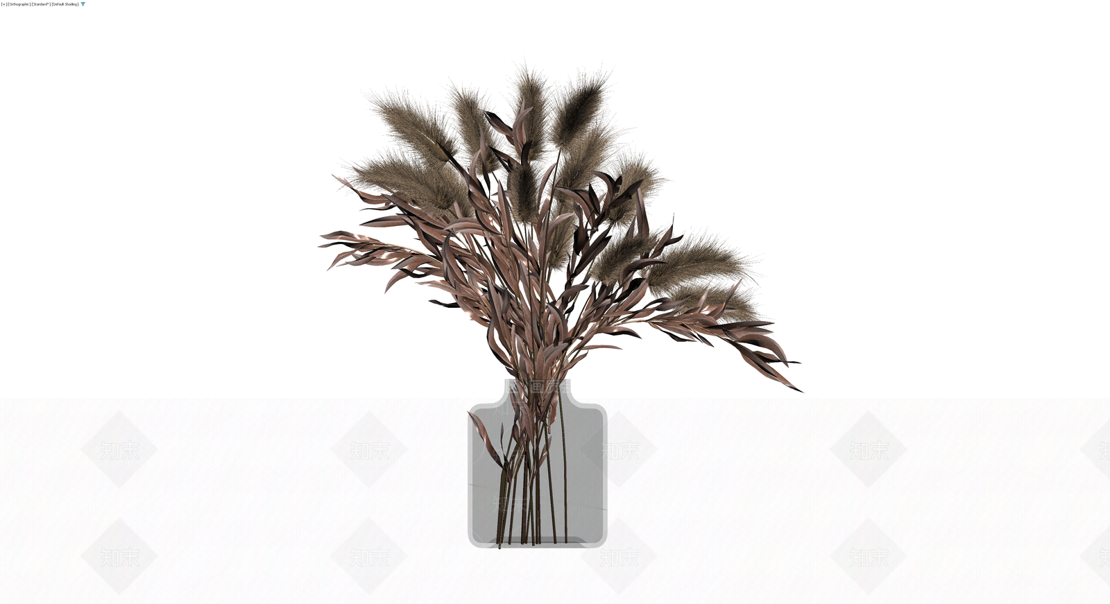 干花盆栽组合（带花瓶）3D模型下载【ID:1230098952】