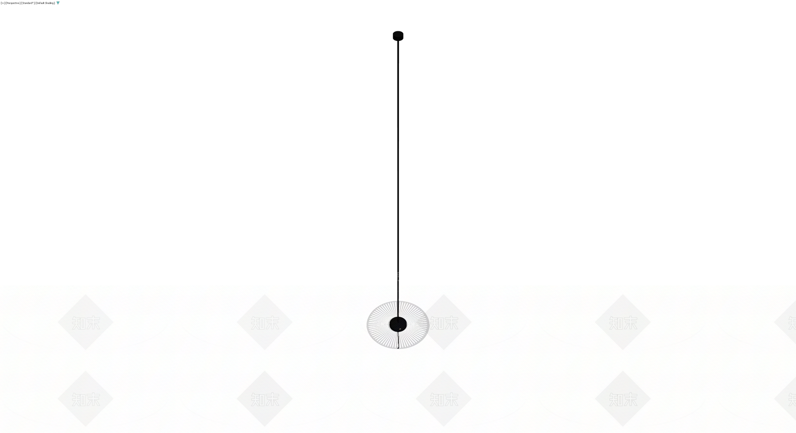 黑色长杆吊灯3D模型下载【ID:1230122840】