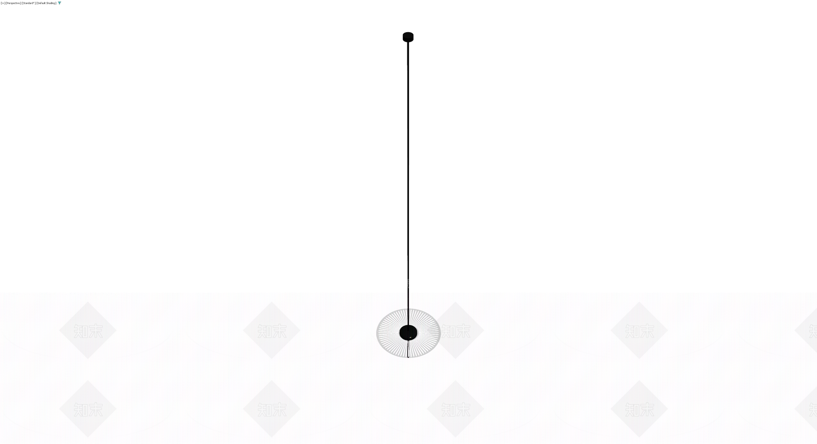 黑色长杆吊灯3D模型下载【ID:1230122840】