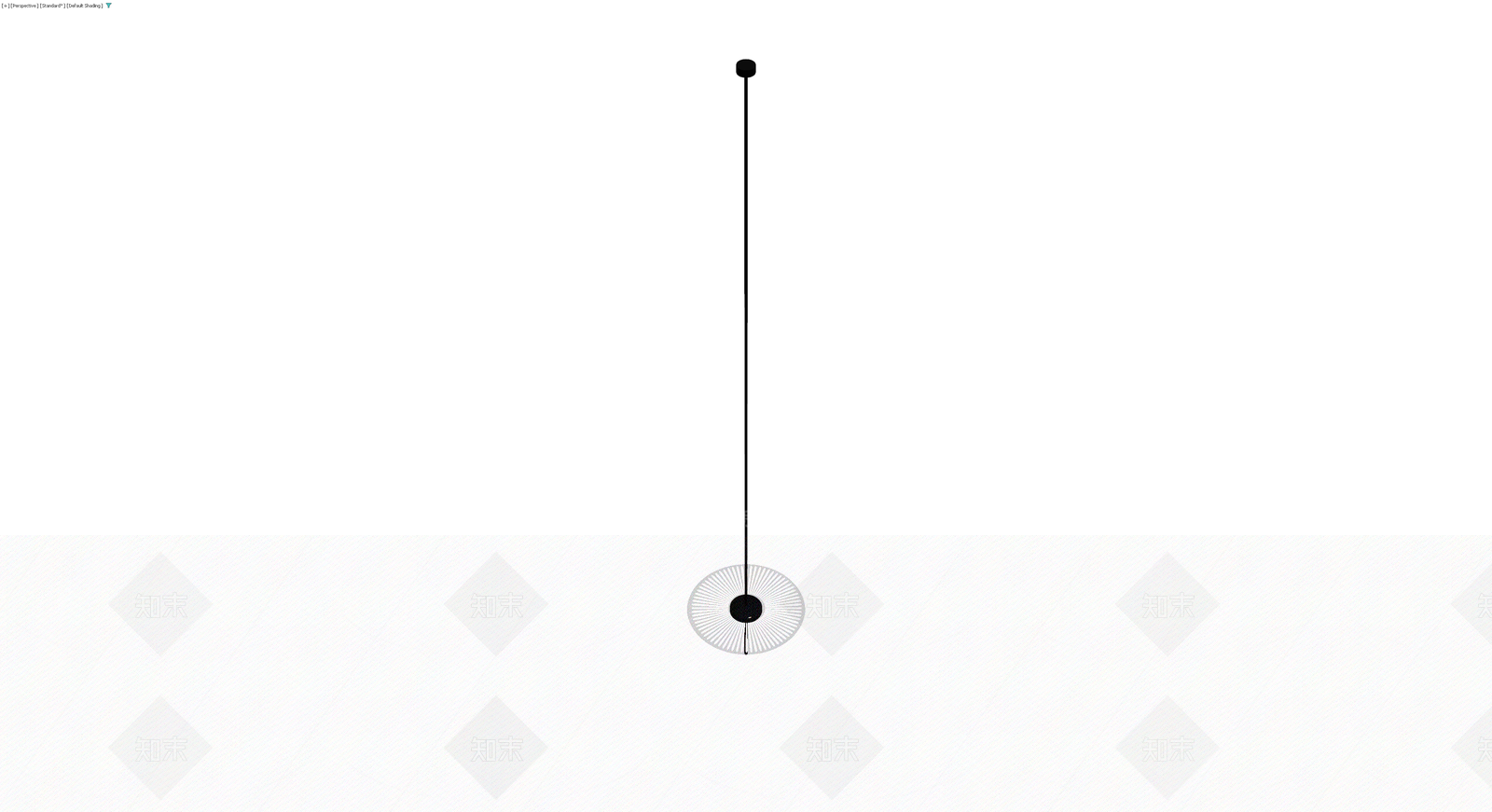 黑色长杆吊灯3D模型下载【ID:1230122840】