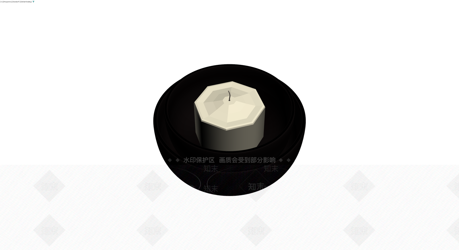 黑色碗装八角蜡烛3D模型下载【ID:1230594297】