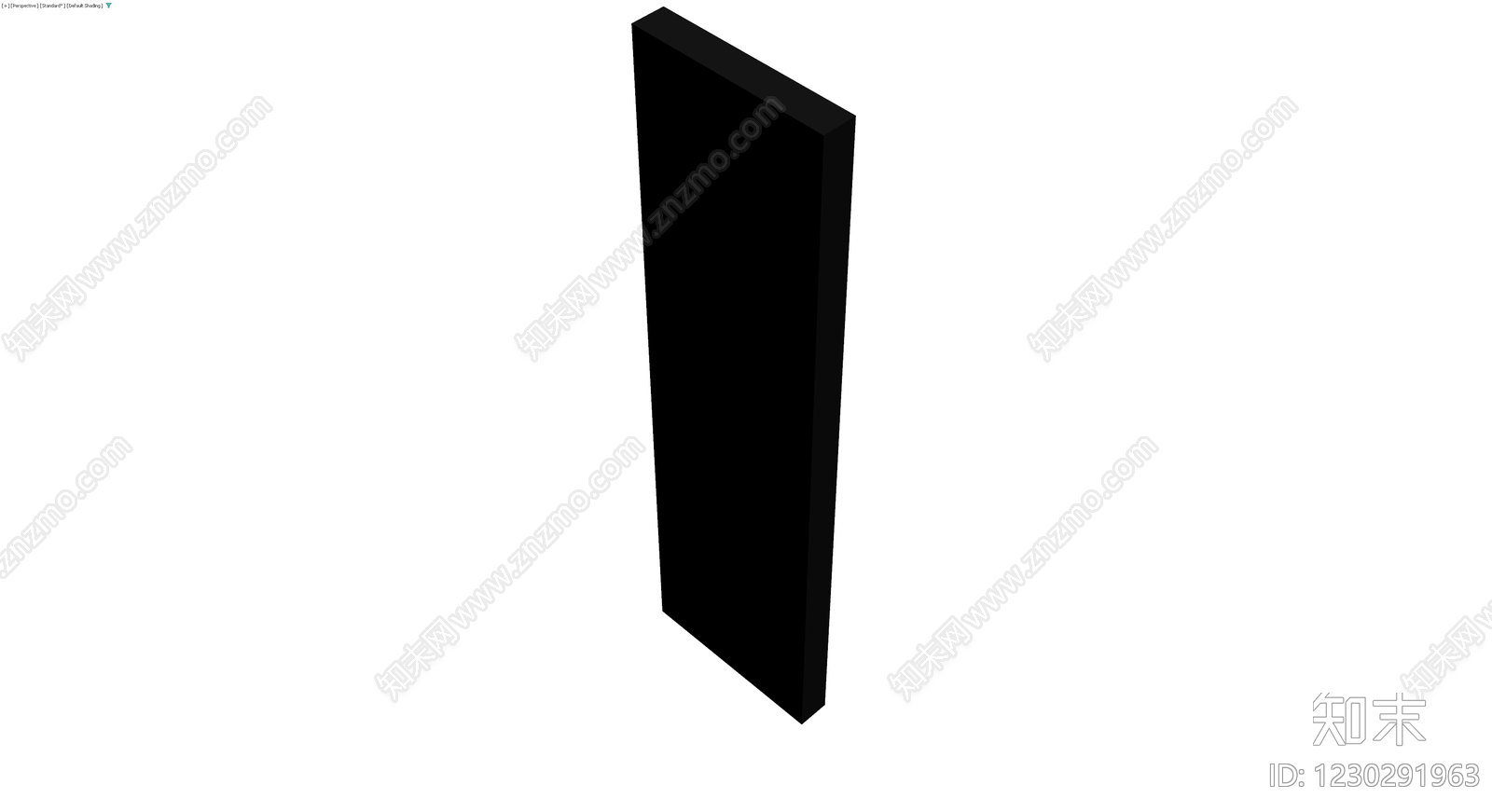 黑色单扇成品门3D模型下载【ID:1230291963】