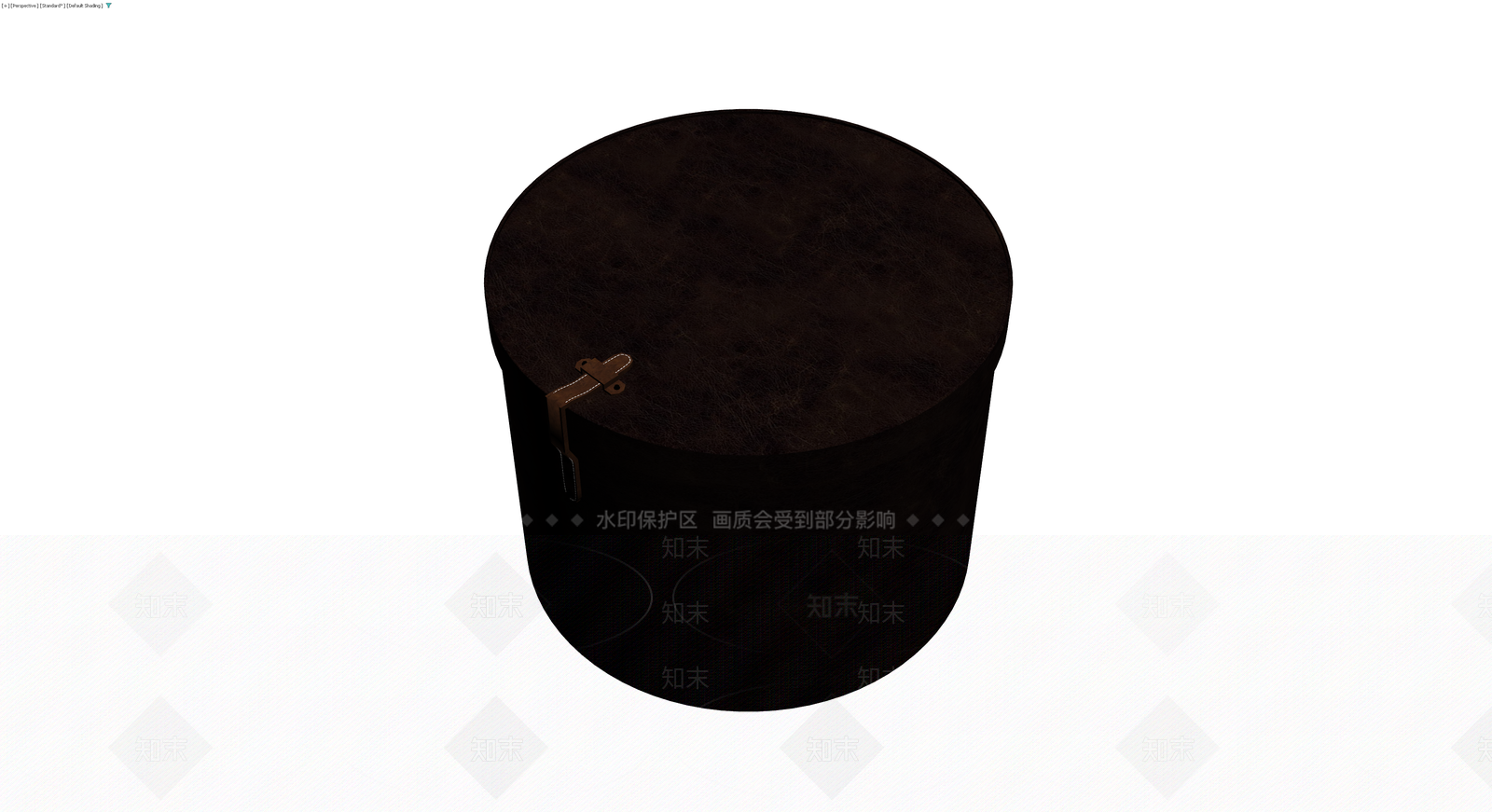深褐色圆柱收纳盒3D模型下载【ID:1230122166】