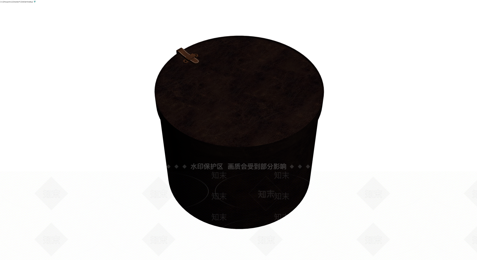 深褐色圆柱收纳盒3D模型下载【ID:1230122166】