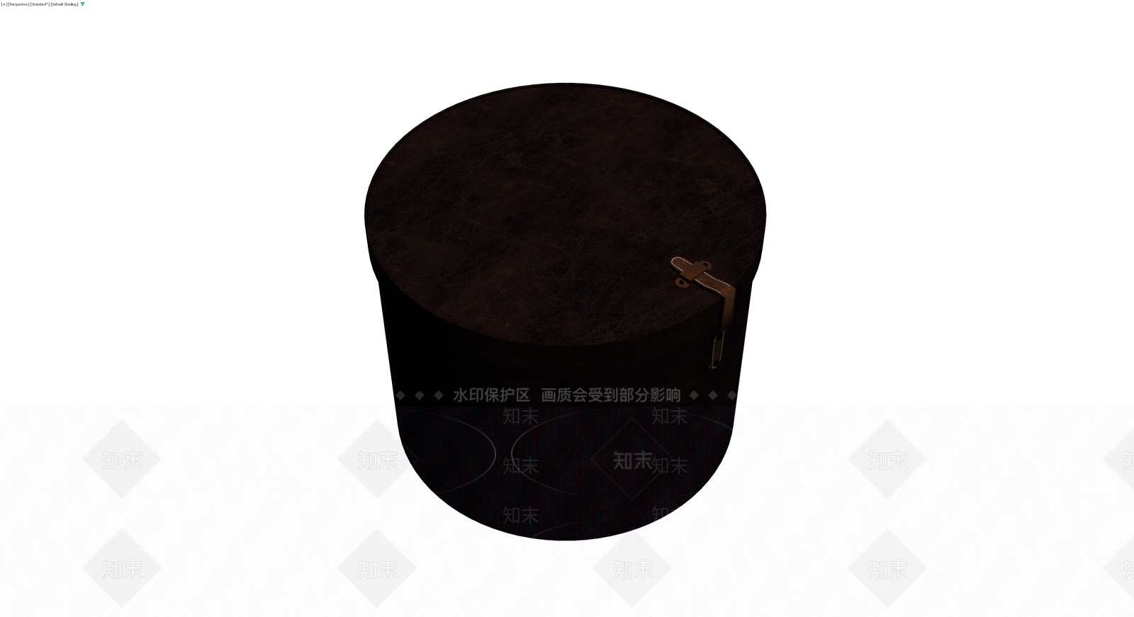 深褐色圆柱收纳盒3D模型下载【ID:1230122166】