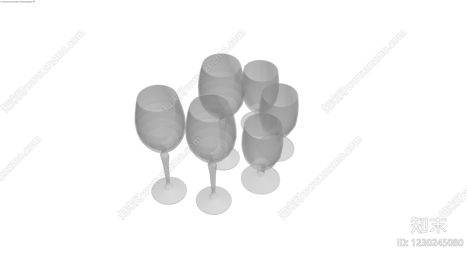多视角酒杯模型组3D模型下载【ID:1230245080】