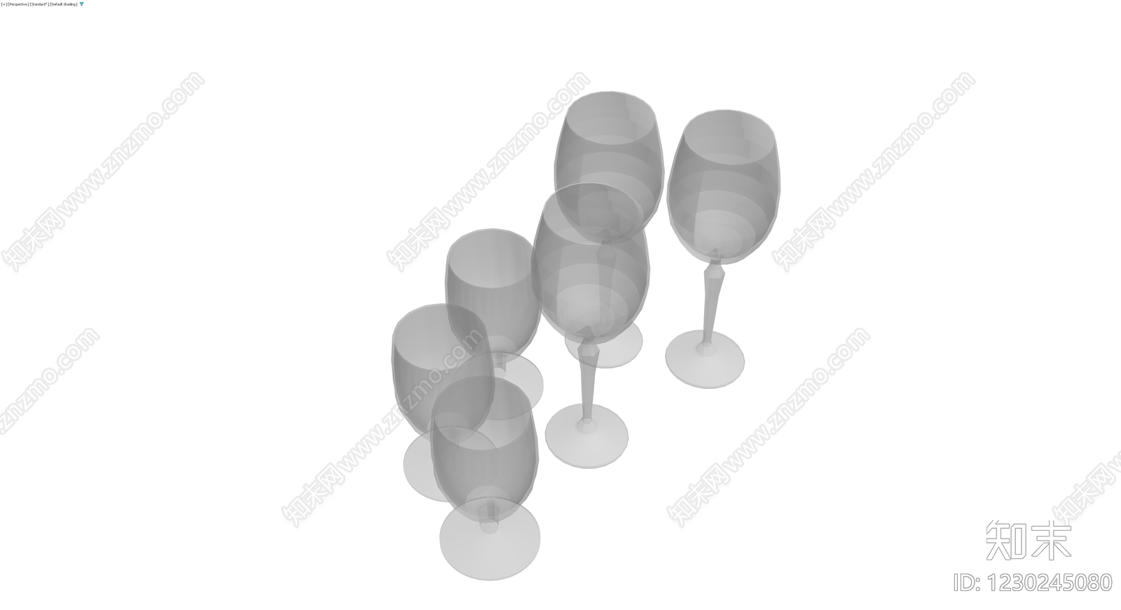 多视角酒杯模型组3D模型下载【ID:1230245080】