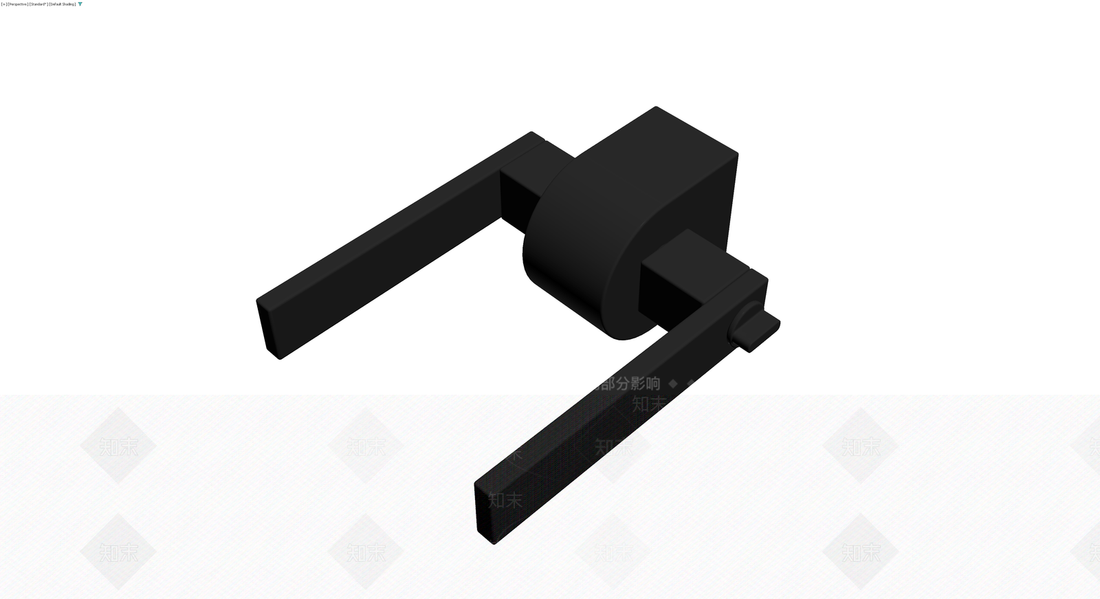 黑色把手锁体组件3D模型下载【ID:1230455537】