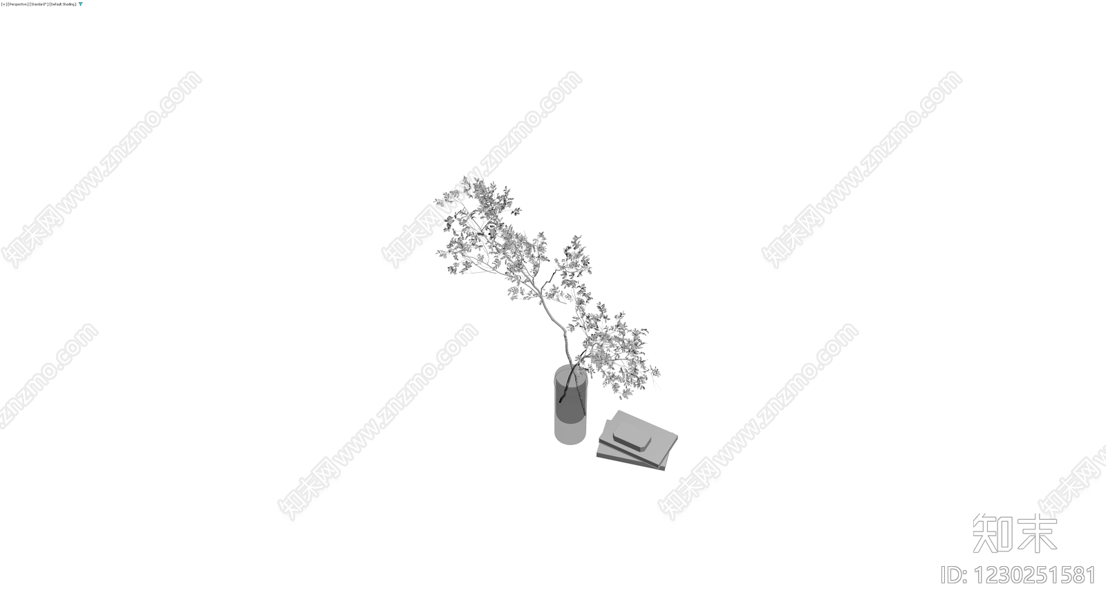 盆栽植物配花瓶3D模型下载【ID:1230251581】