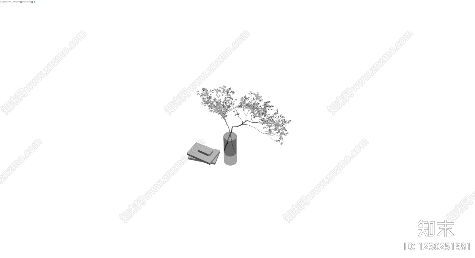 盆栽植物配花瓶3D模型下载【ID:1230251581】