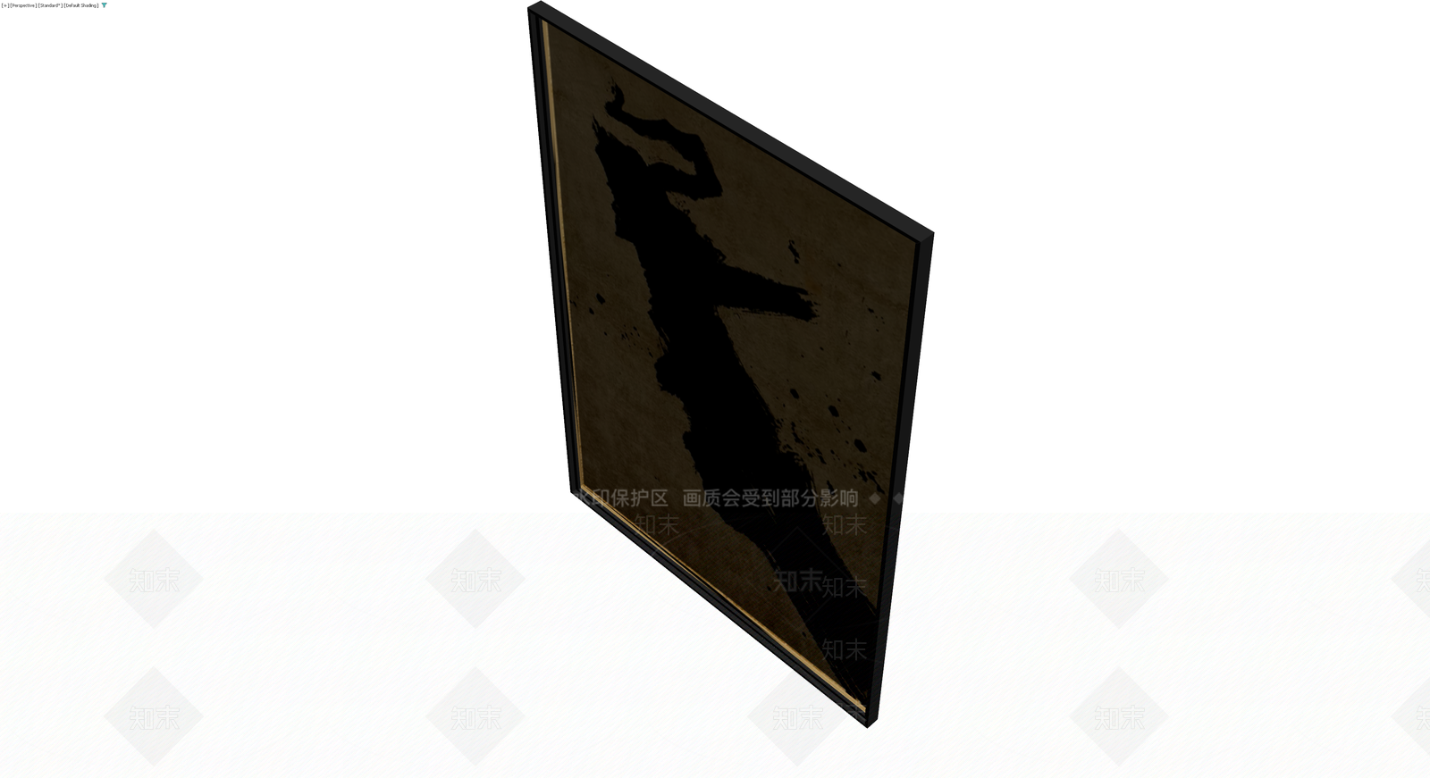 黑色边框装饰挂画3D模型下载【ID:1229929953】