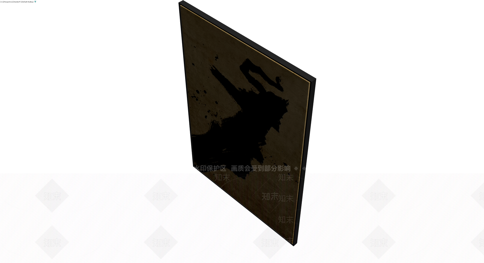 黑色边框装饰挂画3D模型下载【ID:1229929953】