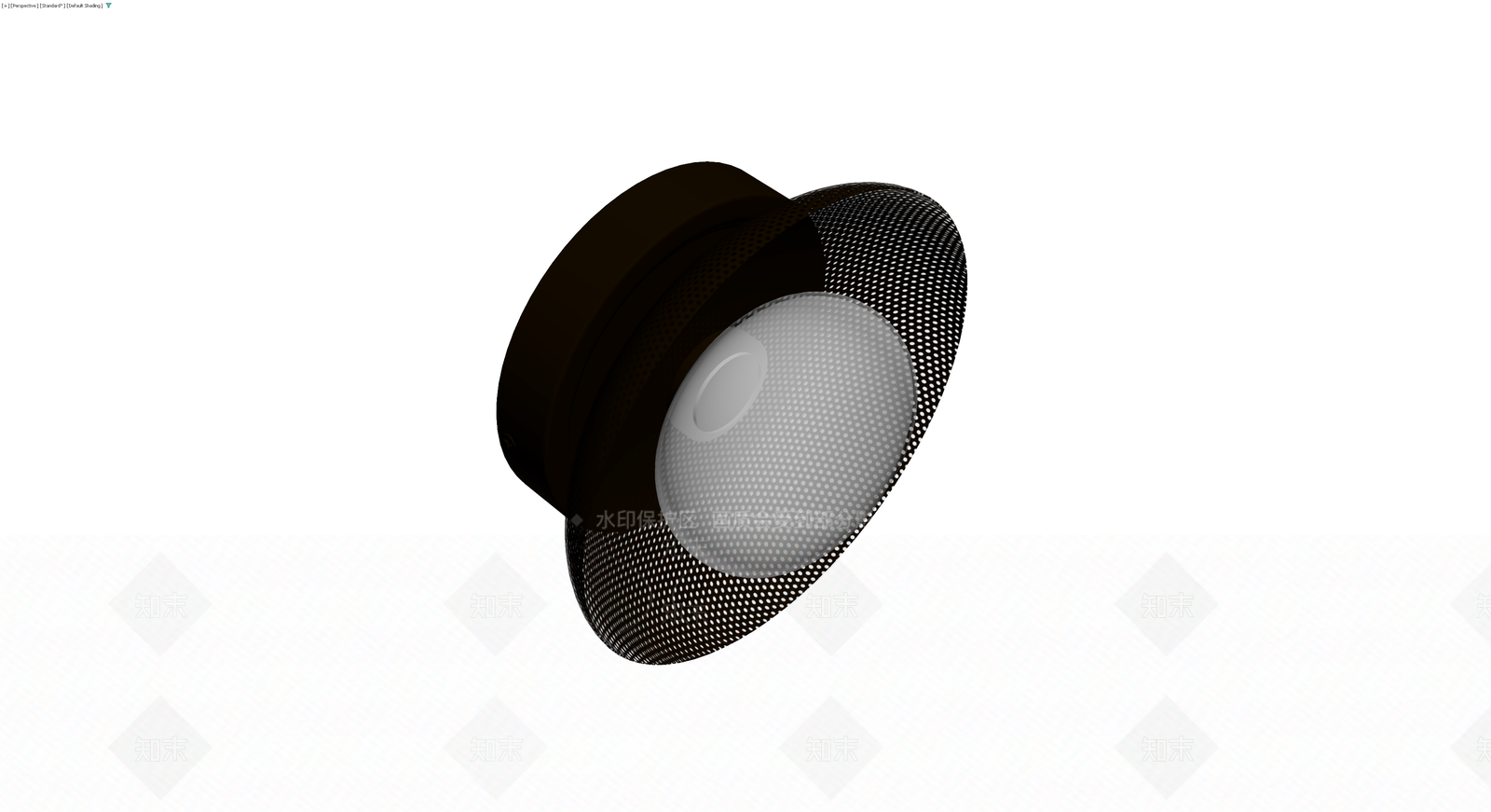 黑色穿孔网罩吸顶灯3D模型下载【ID:1230778600】