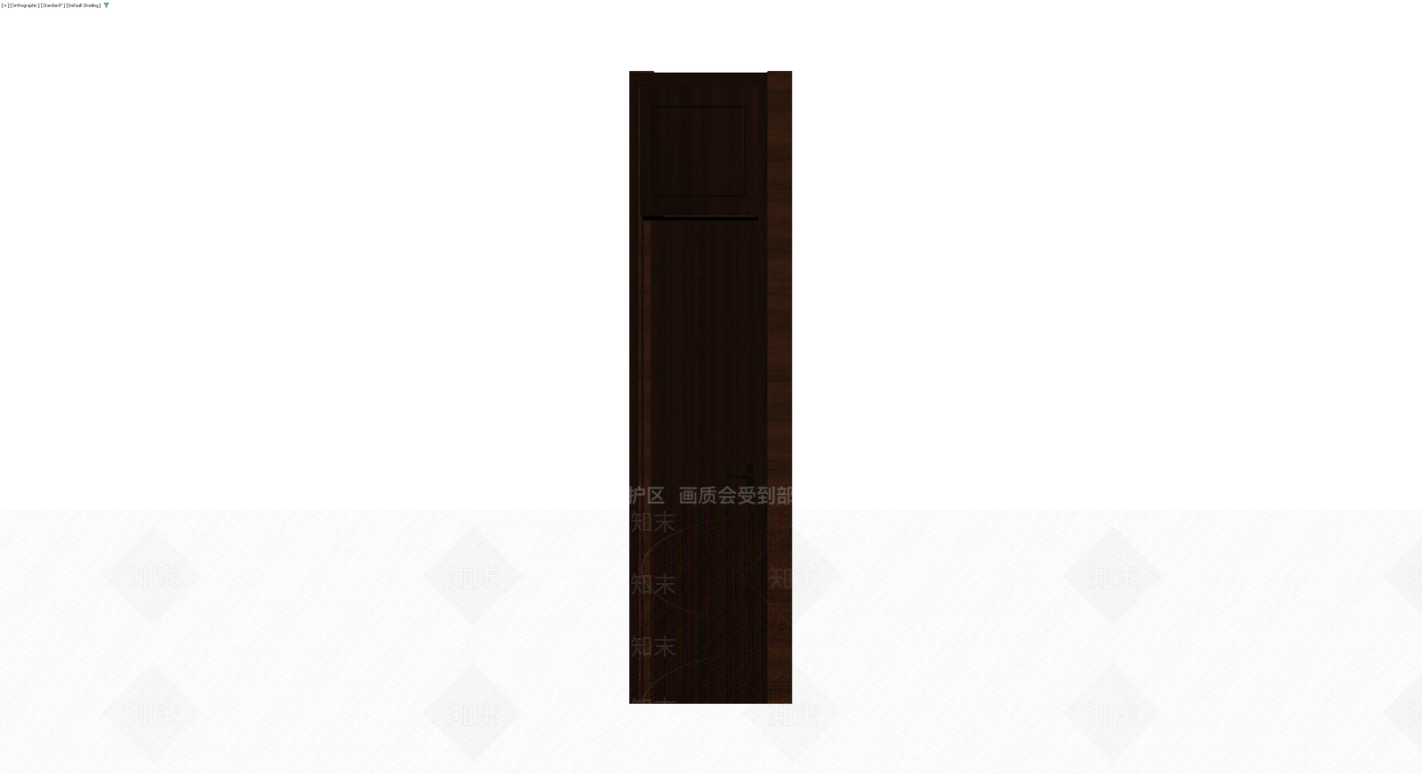 深色木质单开门组件3D模型下载【ID:1229957417】
