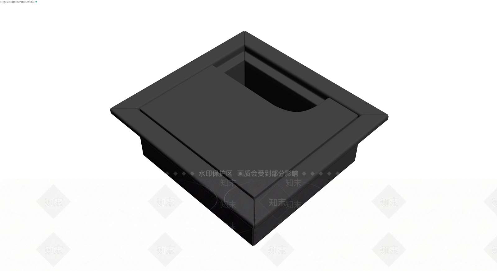 深灰方形带盖收纳盒3D模型下载【ID:1229909034】