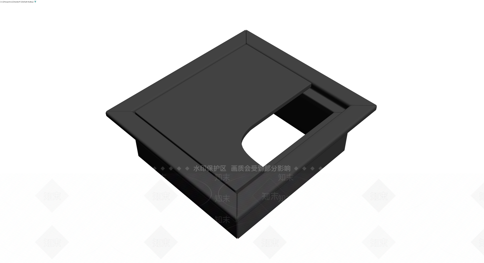 深灰方形带盖收纳盒3D模型下载【ID:1229909034】