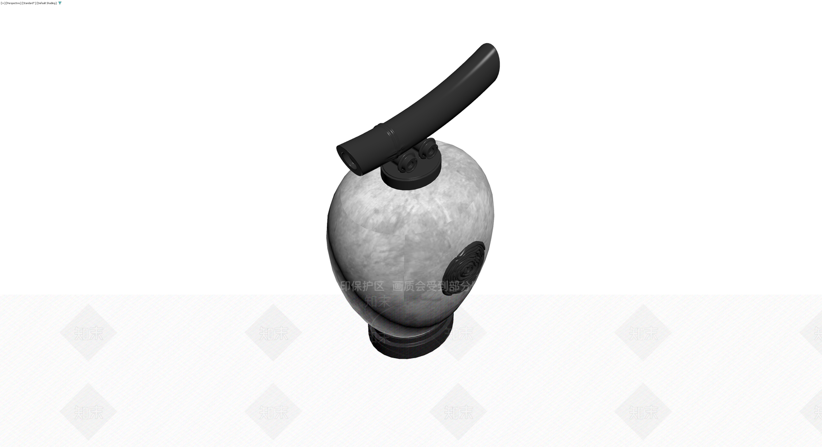 灰色纹理装饰花瓶3D模型下载【ID:1230556918】