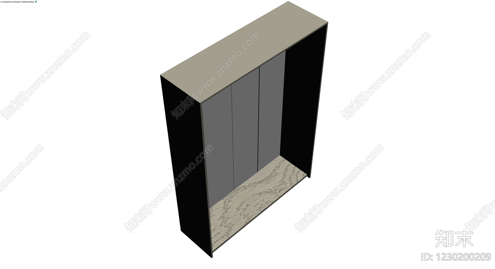 四门组合储物柜3D模型下载【ID:1230200209】