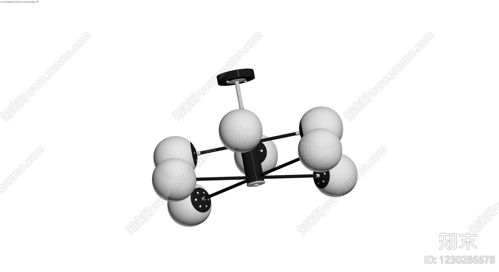 球形吊灯模型3D模型下载【ID:1230286678】