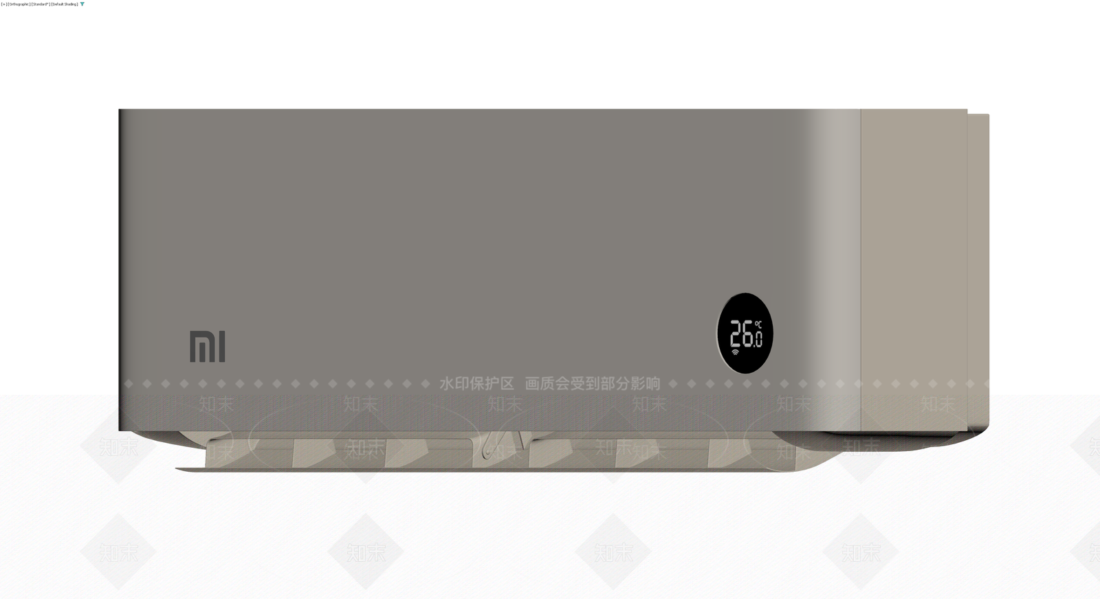 小米空调室内机灰模3D模型下载【ID:1230546889】