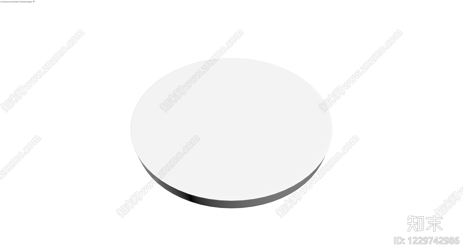 白色圆形吸顶灯3D模型下载【ID:1229742986】
