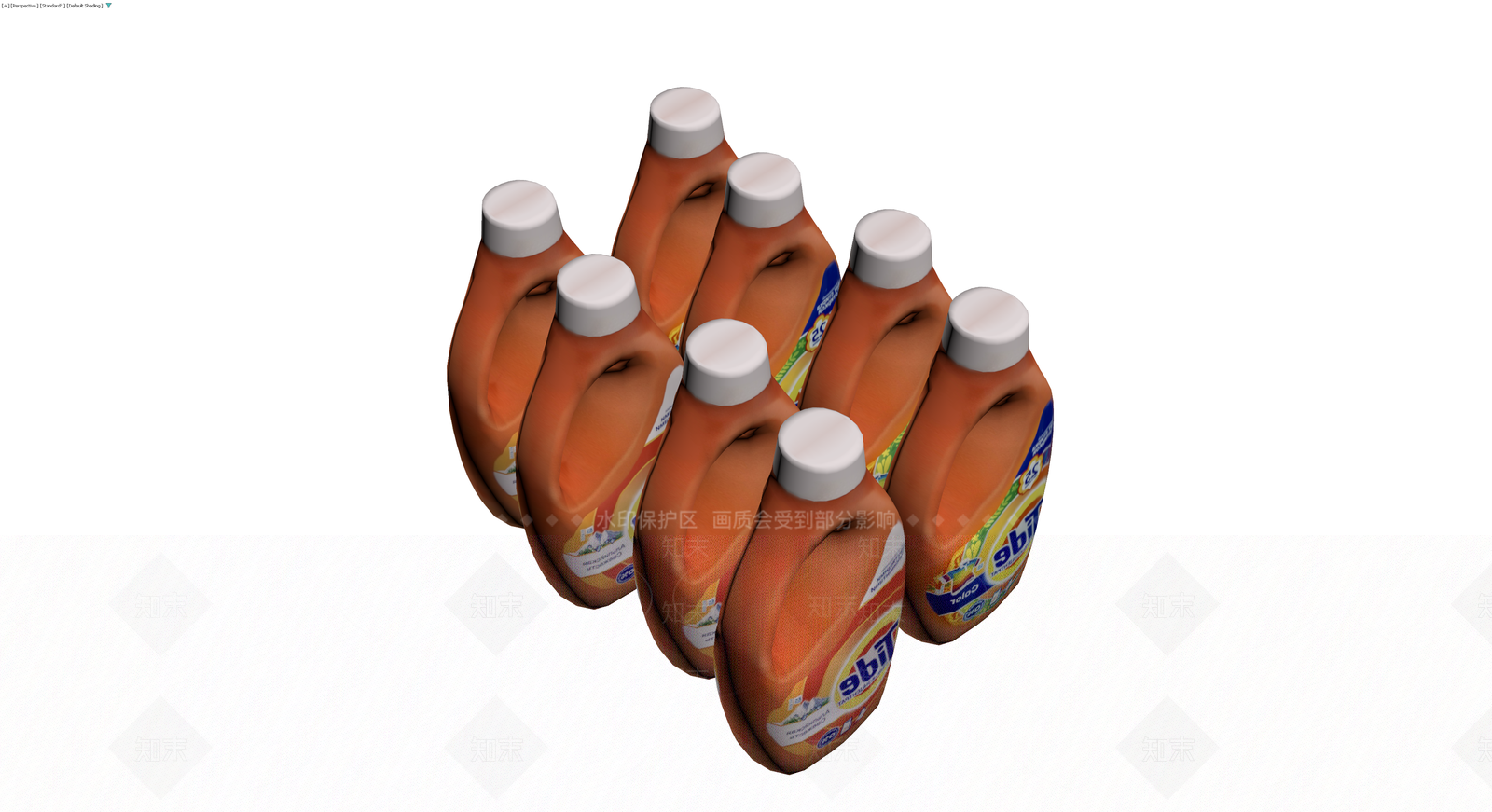 橙色Tide洗衣液多瓶装3D模型下载【ID:1230347872】
