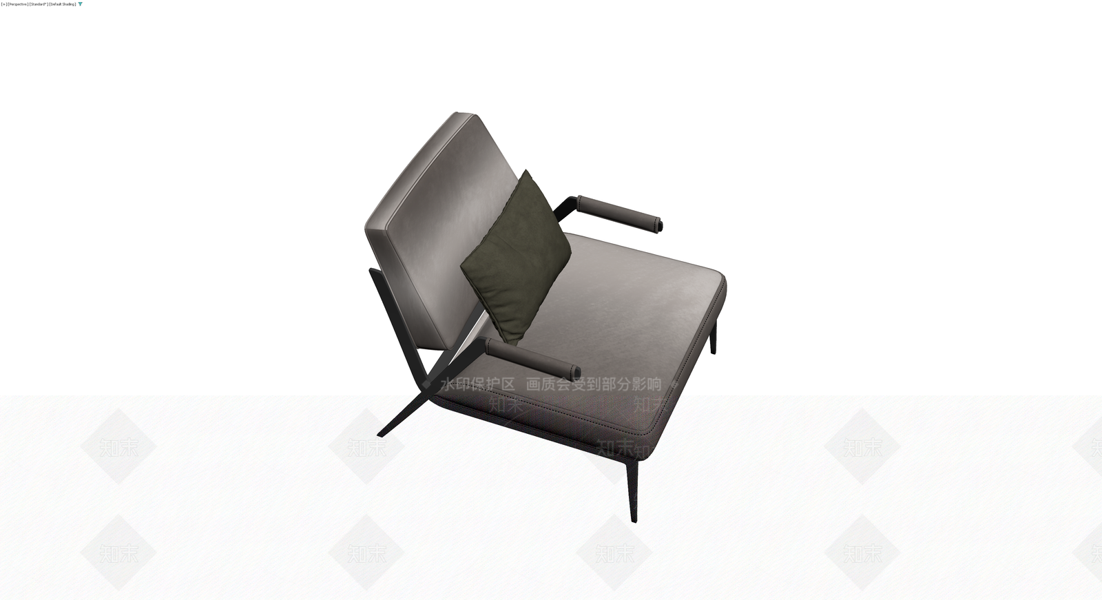 现代灰色单人沙发3D模型下载【ID:1230539663】