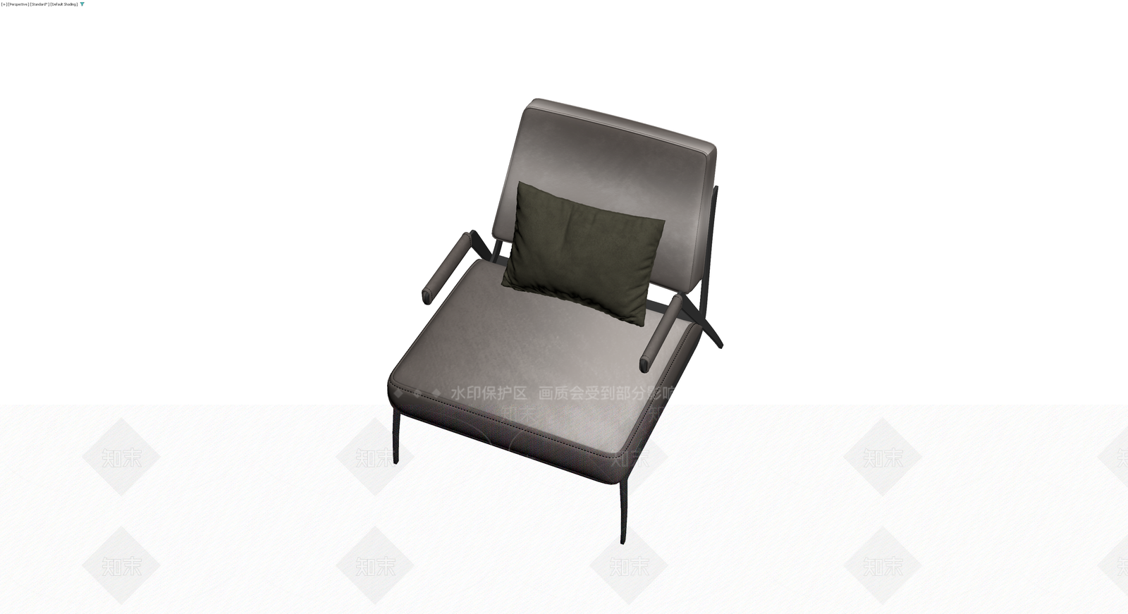 现代灰色单人沙发3D模型下载【ID:1230539663】