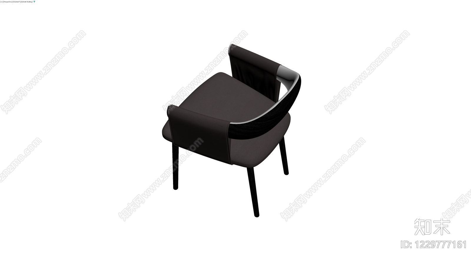 现代风格深色扶手椅3D模型下载【ID:1229777161】