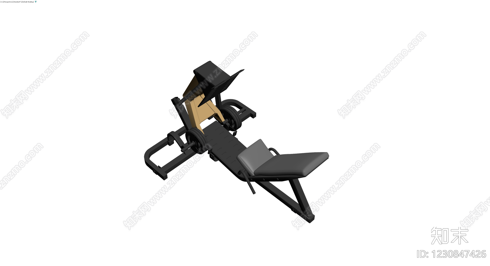 商用哈克深蹲训练器3D模型下载【ID:1230847426】