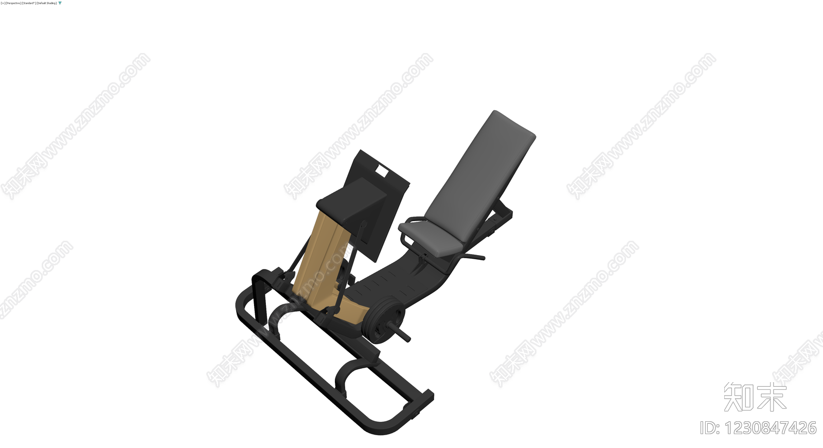 商用哈克深蹲训练器3D模型下载【ID:1230847426】
