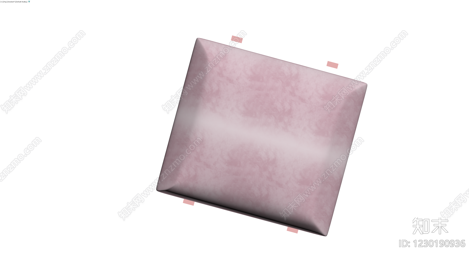 粉色纹理软包坐垫3D模型下载【ID:1230190936】