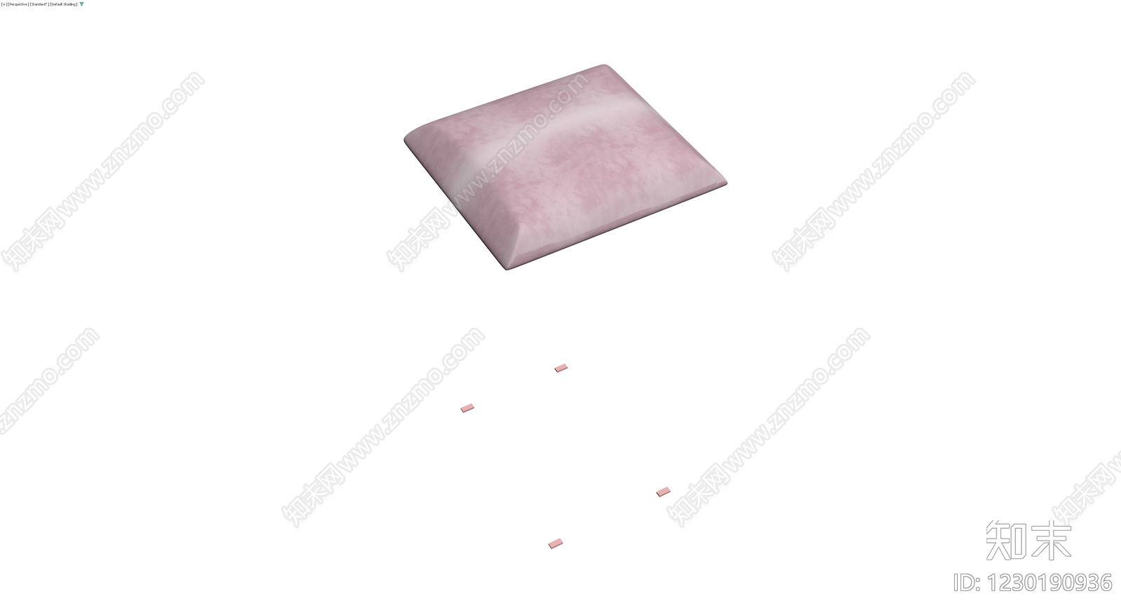 粉色纹理软包坐垫3D模型下载【ID:1230190936】
