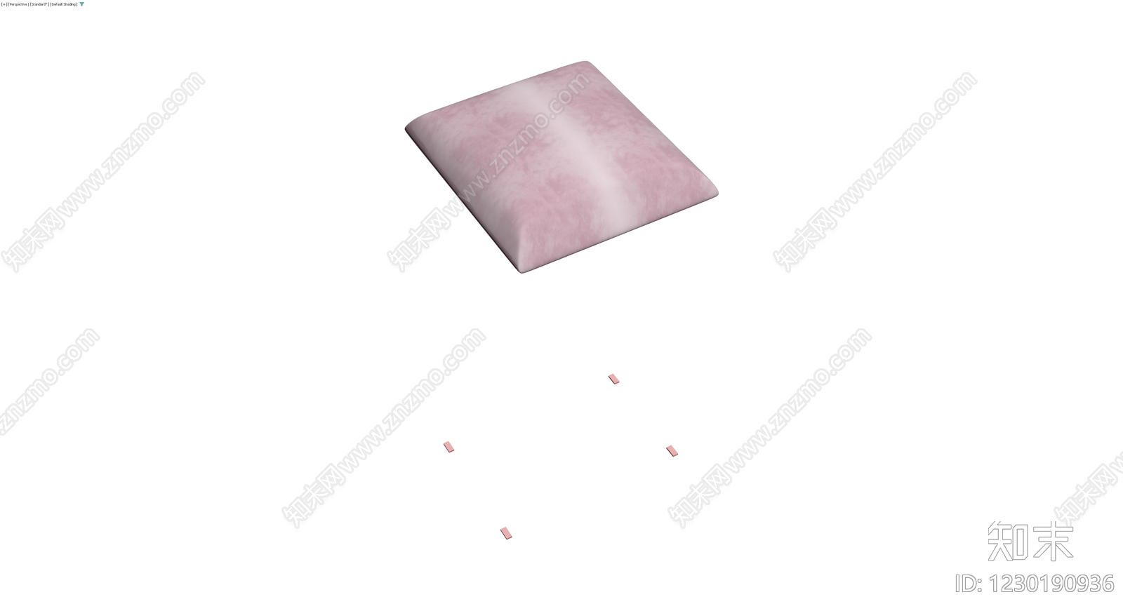 粉色纹理软包坐垫3D模型下载【ID:1230190936】