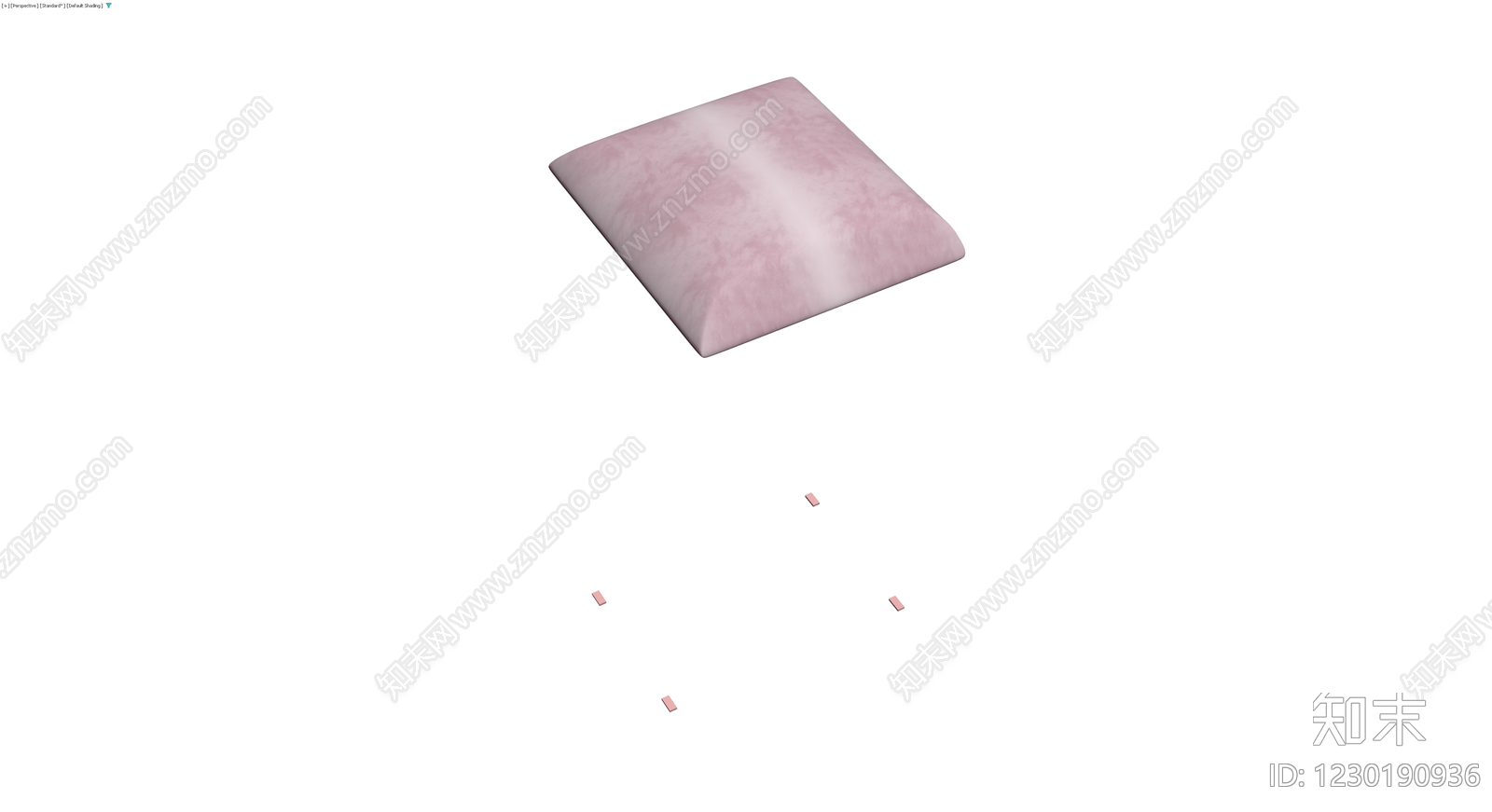 粉色纹理软包坐垫3D模型下载【ID:1230190936】