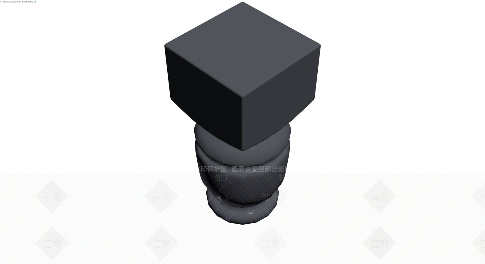 深灰几何造型柱体3D模型下载【ID:1230362923】
