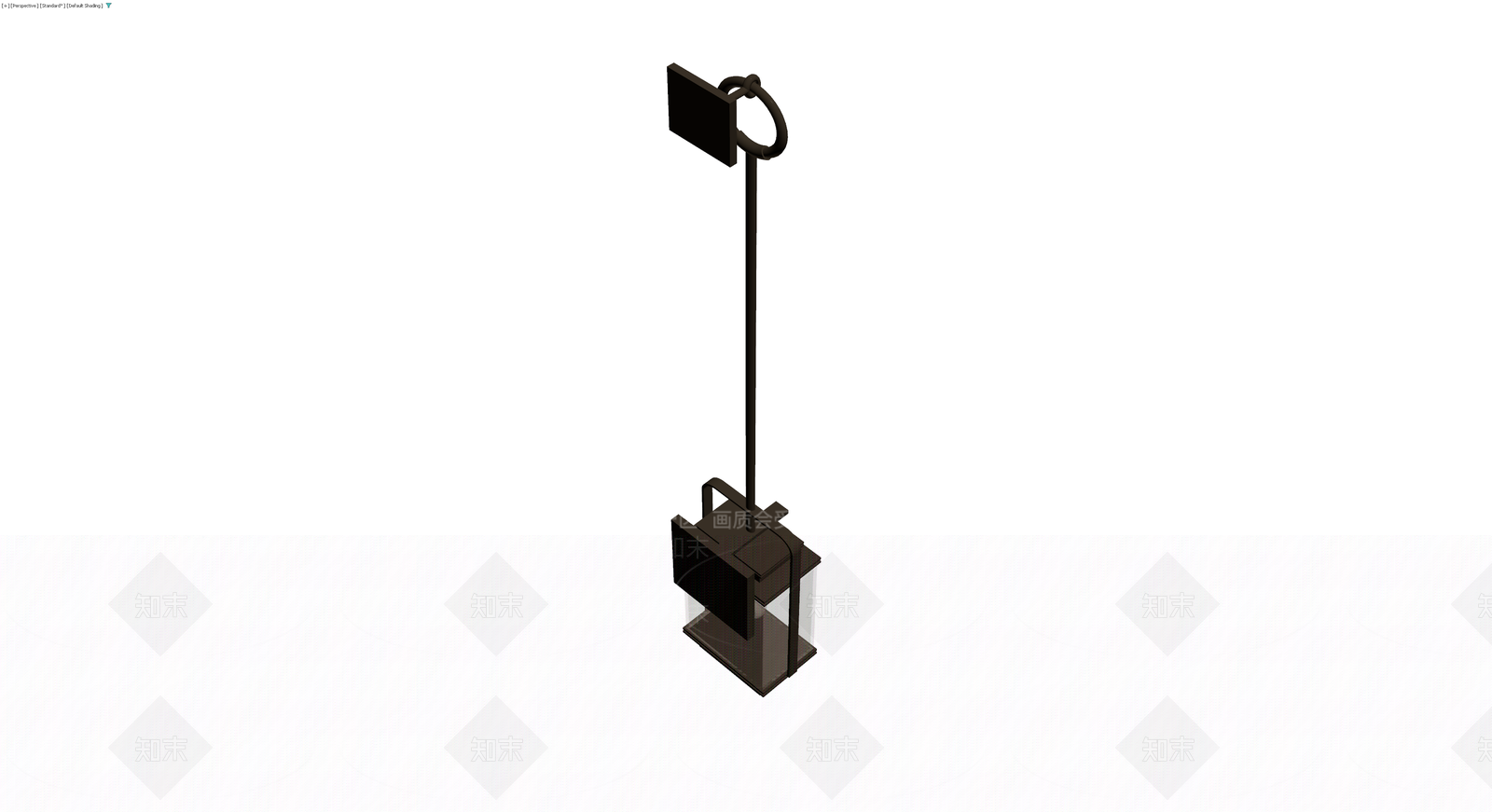 深棕色户外壁灯3D模型下载【ID:1230349872】