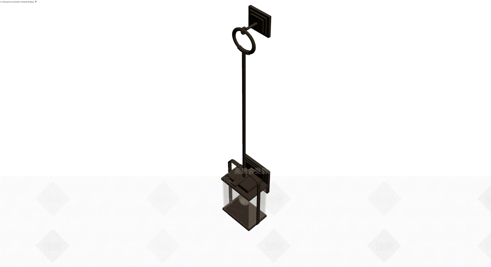深棕色户外壁灯3D模型下载【ID:1230349872】