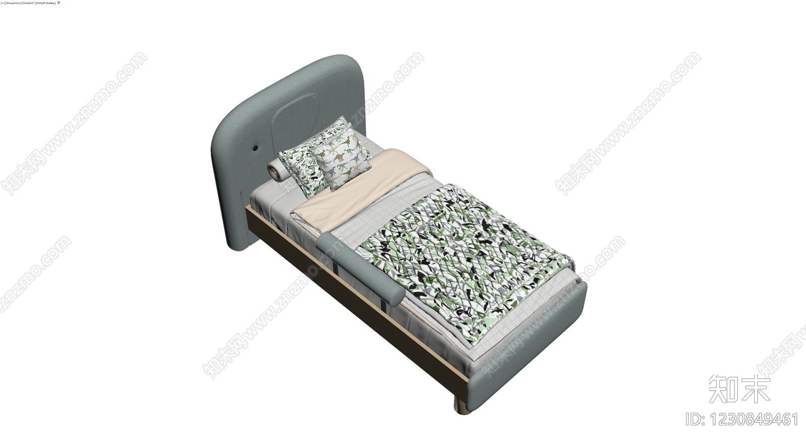 儿童床及床品组合3D模型下载【ID:1230849461】