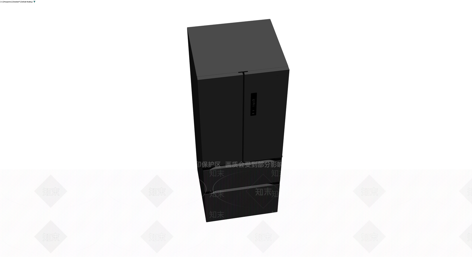 黑色多门冰箱模型3D模型下载【ID:1230551163】