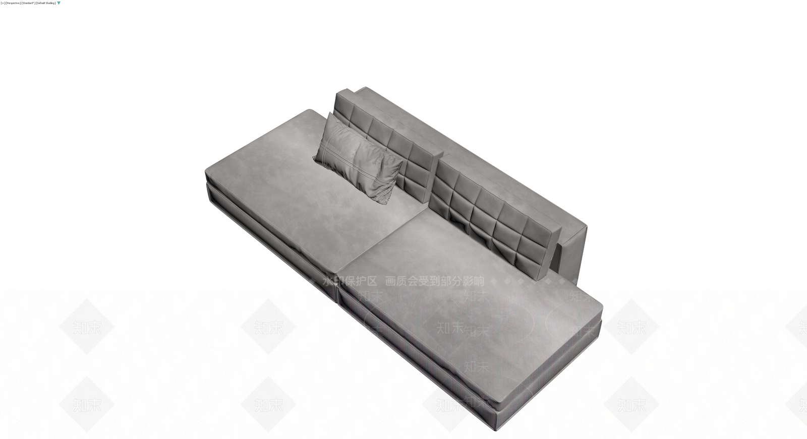 灰色模块化沙发模型3D模型下载【ID:1230654773】