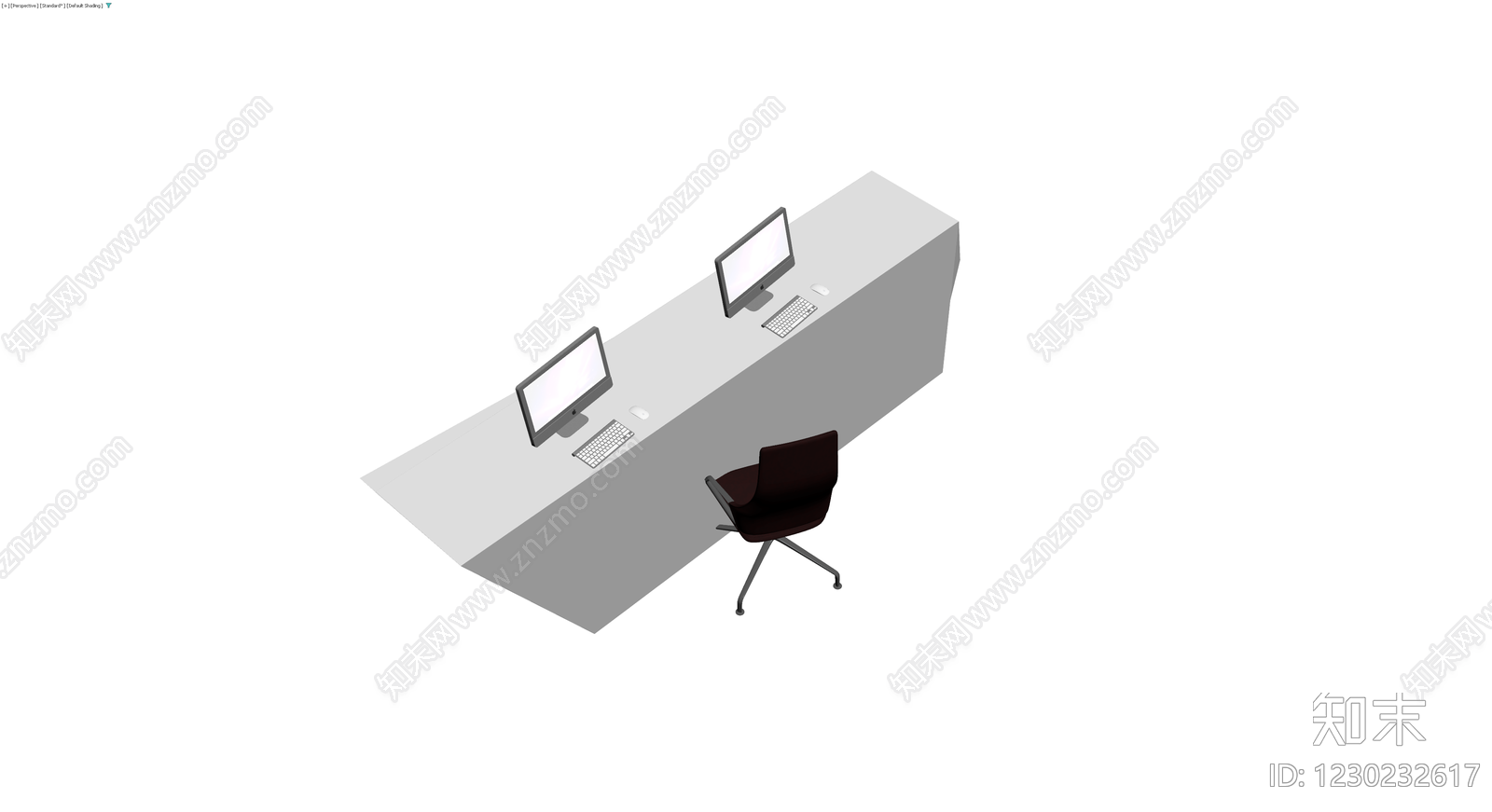 现代几何造型前台桌3D模型下载【ID:1230232617】