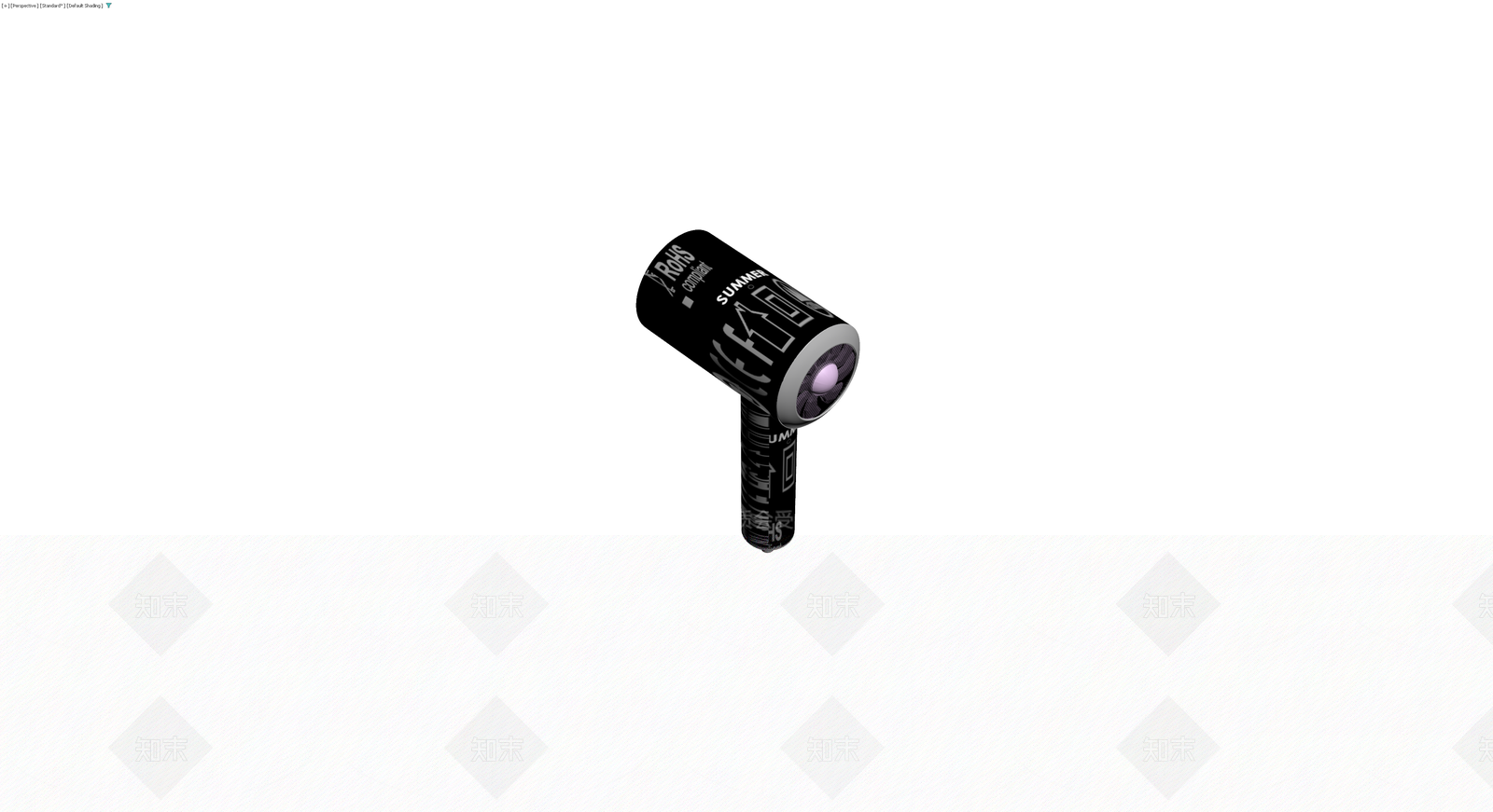 黑色纹理吹风机模型3D模型下载【ID:1229912661】