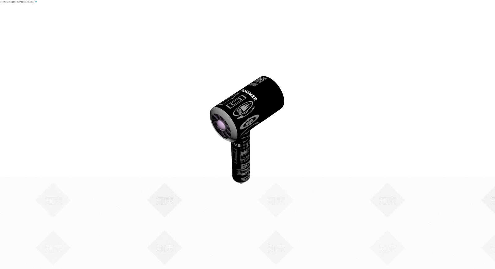 黑色纹理吹风机模型3D模型下载【ID:1229912661】