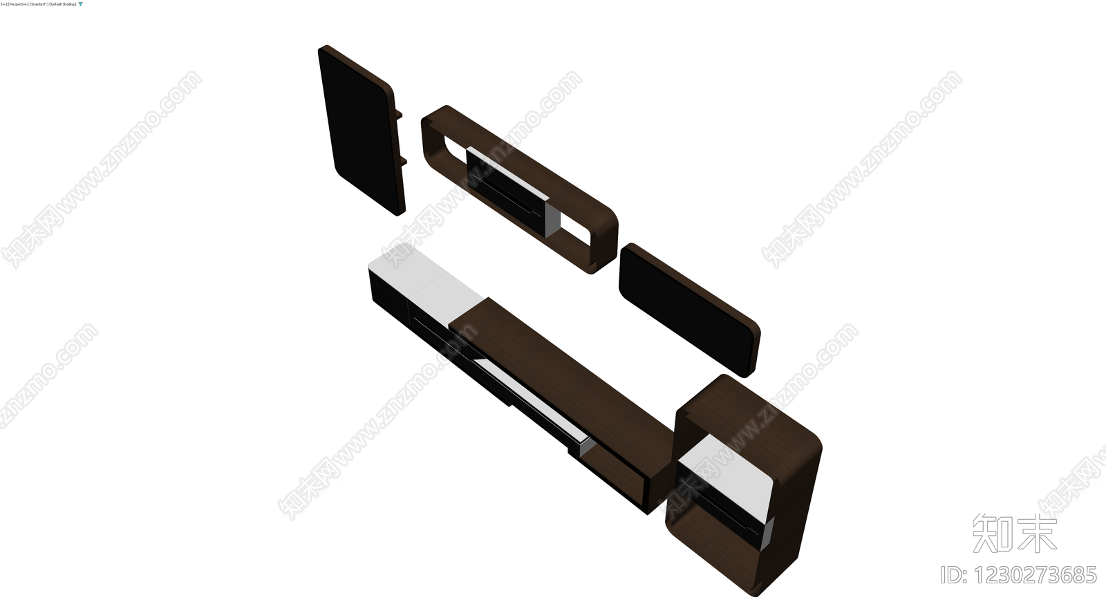 现代组合电视柜3D模型下载【ID:1230273685】