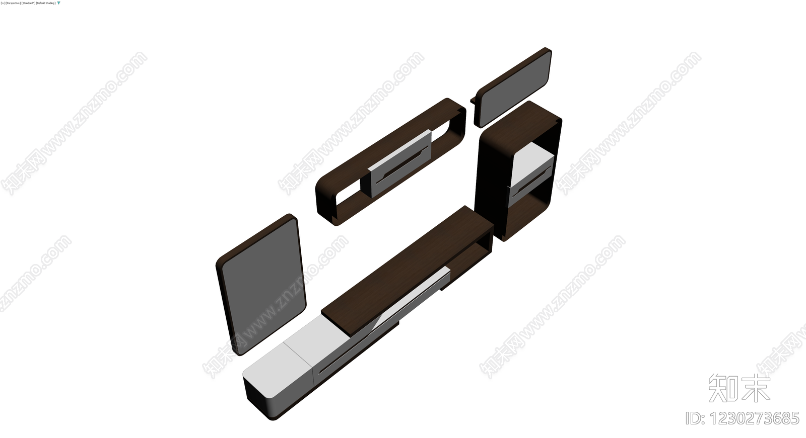 现代组合电视柜3D模型下载【ID:1230273685】
