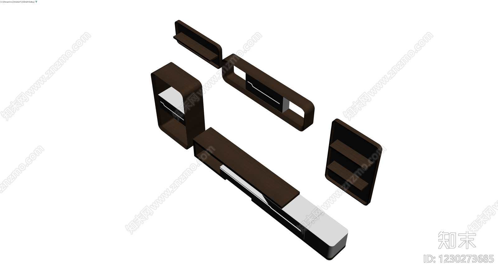 现代组合电视柜3D模型下载【ID:1230273685】